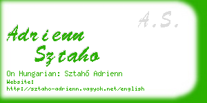 adrienn sztaho business card