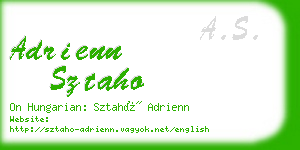 adrienn sztaho business card